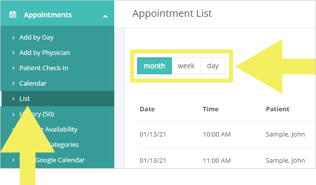 Appointment-List
